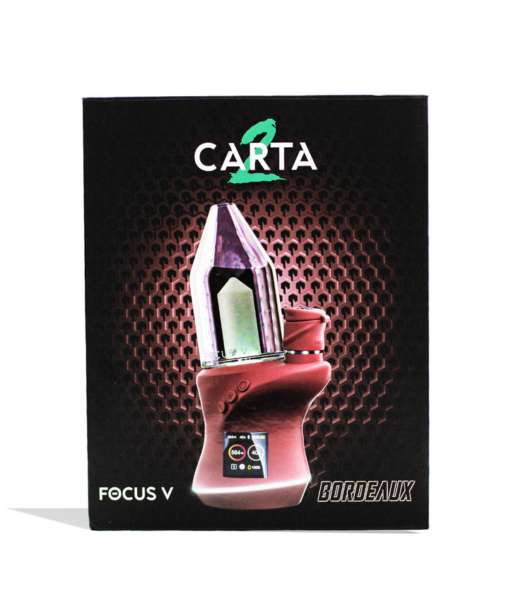 Focus V Carta 2 Electronic Dab Rig Bordeaux packaging on white background