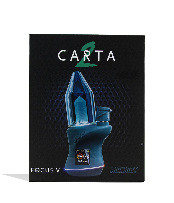 Focus V Carta 2 Electronic Dab Rig Midnight Blue Packaging on white background