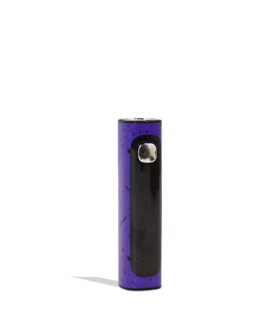 Purple Black Spatter Wulf Mods Pro Digit Variable Voltage Battery Side View on White Background