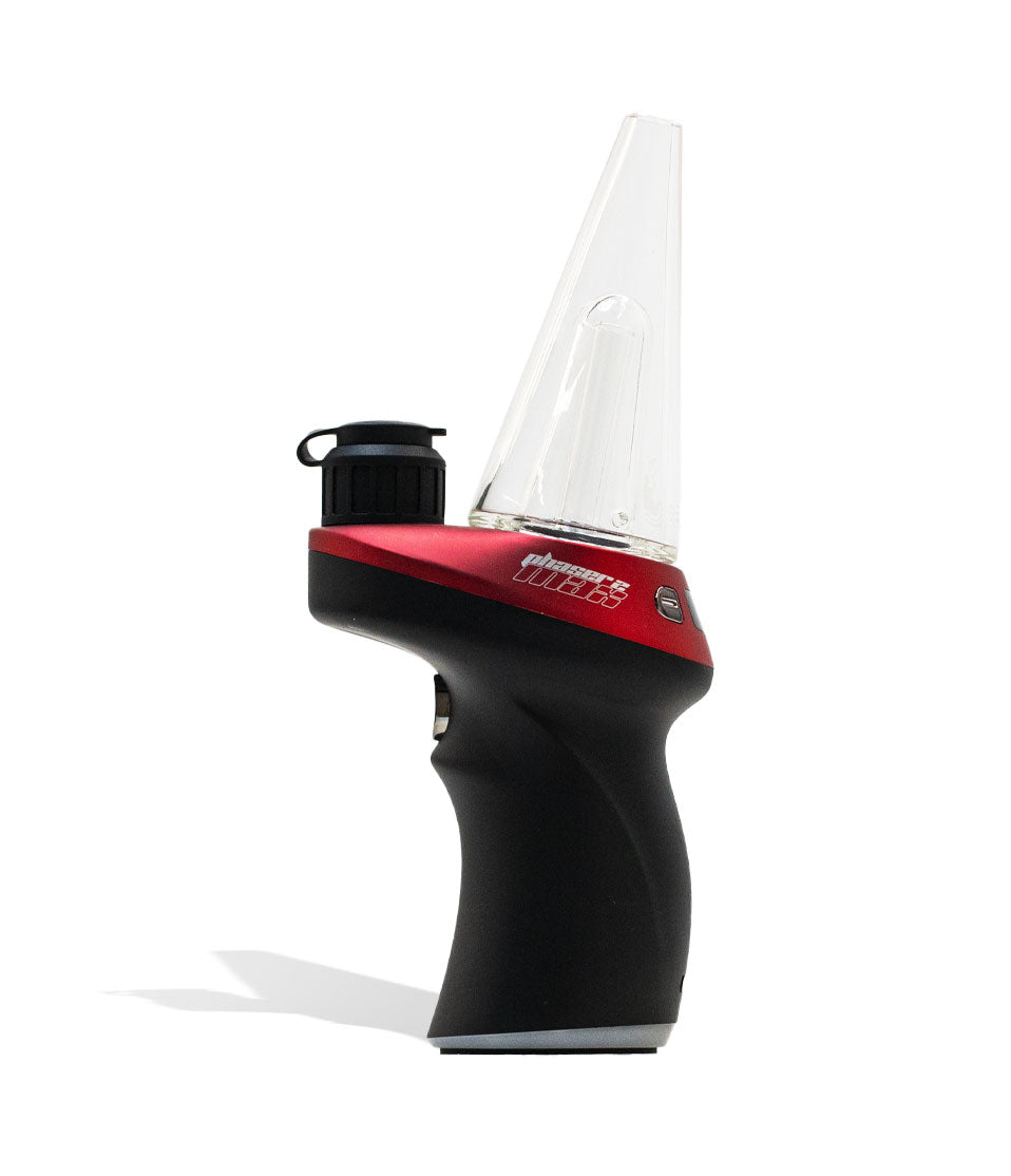 Red Yocan Black Phaser Max 2 Concentrate Vaporizer Front View on White Background