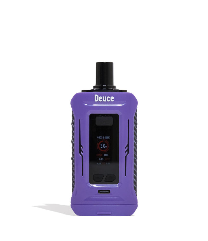 Purple Yocan Deuce Dual Cartridge Battery Front View on White Background