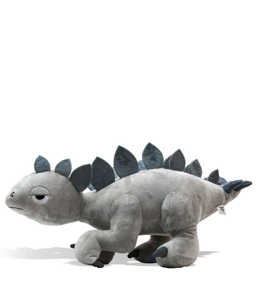 Elbo Glass Grey Steggo Plush Figure side view on white background